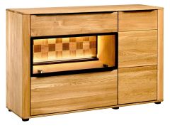 Kummut Luna 44, 140x45xK89,9 cm, tamm, õlitatud