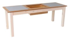 Legolaud kahekohaline Tako, 138x44xK5464 cm, mänd, hall alus