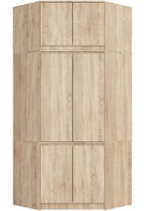 Nurgariidekapp S100 kõrgendusega, 100x50xK235 cm, sonoma tamm