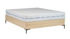 Pesukastiga voodi LK185 BOX, pöök, naturaalne 2