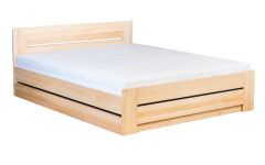 Pesukastiga voodi LK198 F BOX, pöök, naturaalne