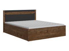 Pesukastiga voodi Ruso S407-LOZ 140 B, 140x200 cm, must matt