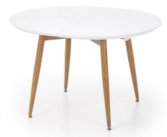 Pikendatav söögilaud Edward, 120-200x100xK75 cm, valge + meetamm