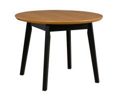 Pikendatav söögilaud Oslo 4, 100-130x100xK75 cm, naturaalne tamm + must