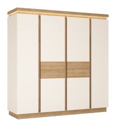 Riidekapp Lyon Jasny 4D LYOS03, 215,7x60xK217 cm