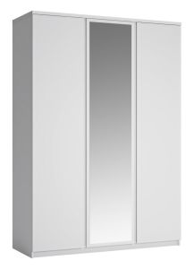 Riidekapp peegliga Fribo FRIS03, 155,3x58xK200 cm, Alpivalge