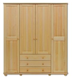 Riidekapp SF129, 165x60xK190 cm, mänd, naturaalne