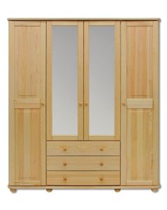 Riidekapp SF130, 165x60xK190 cm, mänd, naturaalne