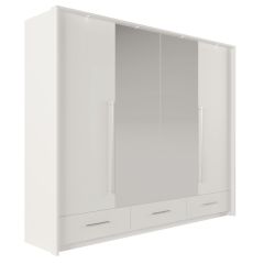 Riidekapp voltustega Toledo 255, 255x67xK221 cm, valge