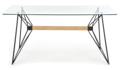 Söögilaud Allegro, 160x80xK75 cm, klaas + metall