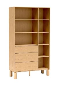 Sahtlitega riiul Sanden SN-8, 110x40,6xK197 cm, Egger tamm