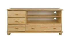 TV-alus RV127, 124x42xK60 cm, mänd, naturaalne