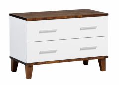 Tv alus Elina 12-1, 81x41xK53 cm, valge-pähkel
