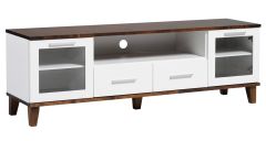 Tv alus Elina 14-3, 161x41xK53 cm, valge -tume pähkel