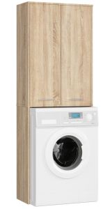 Vannitoa kapp Fin 180 2D, 64x30xK180 cm, sonoma tamm