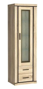Vitriinkapp Dallas D-16, 58x45xK192 cm, sonoma tamm