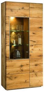 Vitriinkapp Dallas 12, 95x39xK201 cm, tamm, naturaalne