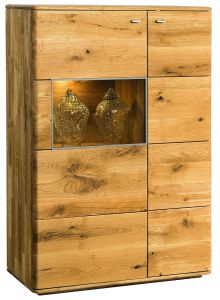 Vitriinkapp Dallas 45, 95x39xK136 cm, tamm, naturaalne