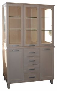 Vitriinkapp Elina 2343-2, 121x41xK186 cm topelt valgendatud