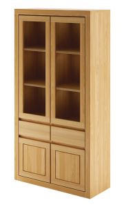 Vitriinkapp KW302, 103x41xK190 cm, tamm, naturaalne