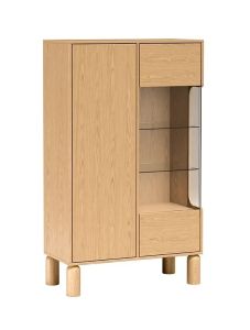 Vitriinkapp Sanden SN-3, 89x40,6xK145,7cm, Egger tamm