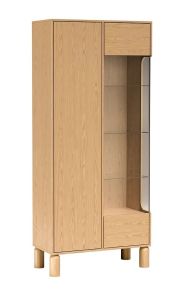 Vitriinkapp Sanden SN-4, 89x40,6xK197 cm, Egger tamm