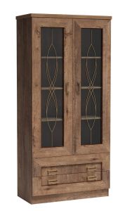 Vitriinkapp Tadeusz T8, 90x44xK190 cm , Dab lefkas