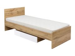 Voodi Zele S383-LOZ 90-DWO , 90x200 cm, wotan tamm, pesukastiga