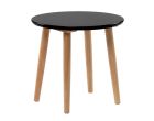 Diivanilaua abilaud ümar Vento, 48xK40 cm, must