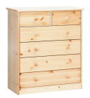 Kummut Mario 6, 78x35xK89 cm, mänd, naturaalne