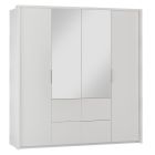 Riidekapp voltustega Wieden 208, 208x65xK17 cm, valge