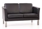 Diivan Boss 2-ne, 150x84xK81 cm, nahk-kunstnahk