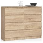 Kummut K140 8SZ, 140x40xK99 cm, sonoma tamm
