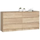 Kummut K160 6SZ, 160x40xK77 cm, sonoma tamm