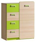 Kummut Lorento L6, 80x40xK99,5 cm, Saar coimbra-Laimiroheline