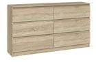Kummut Malwa M6, 140x40xK77 cm, sonoma tamm