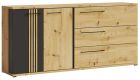Kummut Molto ML 13, 180x37xK86 cm, artisan tamm+ must