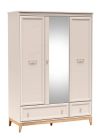 Peegliga riidekapp Windsor W-15, 135,5x54,5xK193 cm