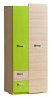 Riidekapp Lorento L1, 80x52xK188 cm, Saar coimbra-Laimiroheline