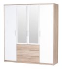 Riidekapp peegliga Milo 02, 187x62xK206 cm