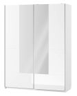 Lükandustega riidekapp peegliga Selene 30, 164x64xK216 cm, valge