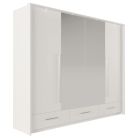 Riidekapp voltustega Toledo 255, 255x67xK221 cm, valge