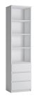 Sahtlitega riiul Fribo FRIR01, 50,1x40xK200 cm, Alpivalge