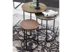 Diivanilaudade komplekt This, messing/vask/valge