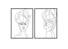 Seinadekoratsioonid Woman 2tk 60x80 cm