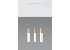 Laelamp Pablo 3, valge/naturaalne