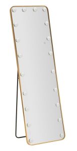 Põrandapeegel Hollywood LED 160 cm, kuldne