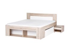 Voodi Milo 160x200 cm, sonoma tamm/valge