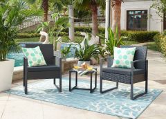 Aiamööbli komplekt, antratsiit/hall