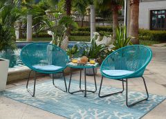 Aiamööbli komplekt, türkiis